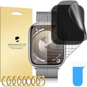 Suoman 6+2 Pack for Apple Watch Series 9/8/7 41mm Screen Protector, [ Flexible TPU ] Privacy Screen Protective+HD Screen Protective for iWatch Series 9/8/7 41mm [Not Glass]
