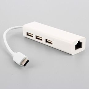 USB 3.1 Type C USB-C Multiple 3 Ports Hub with Ethernet Network LAN Adapter AP