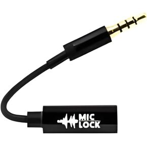 Mic-Lock Microphone Security with SoundPass - Audio and Data Security Privacy Protector - 3.5mm to 3.5mm Adapter (Single Pack)