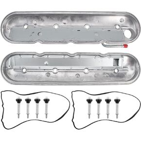 AUTOKAY Left and Right Engine Valve Cover with Gaskets Bolts for Chevrolet for GMC Sierra for Buick Rainier for Cadillac CTS for Pontiac Firebird