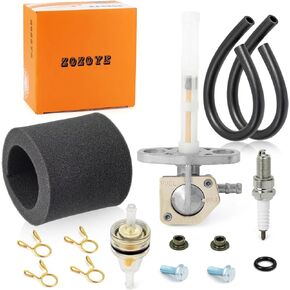 Fuel Valve Petcock Tank Switch + Air Filter foam + Spark Plug For HONDA XR80R XR100R CRF80F CRF100F 1985-2013