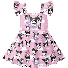 Lovely Cartoon Dress for Girls Casual Toddler Princess Dress for Kids 4-12 Years