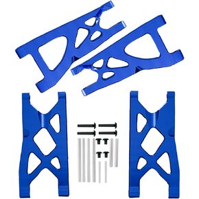 Upgrades Parts for 1/10 Vorteks 4x4 3S Blx,Granite/Senton 4x4 3S Blx & Mega 550,Aluminum Front Rear Suspension A Arms Hops Up,Replace AR330443 AR330516 Hops Up,Red