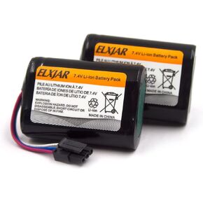 (عبوتان) بطارية ليثيوم أيون 7.4 فولت 1600 مللي أمبير في الساعة بديلة لطابعات الباركود زيبرا/كومتيك MZ220 وMZ320، البطارية تحل محل رقم بطارية OEM بالكامل AK18353-1 وBT17790-1 in Kuwait