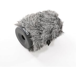 Movo WS-G270 Furry Rigid Windscreen for Microphones 18-23mm in Diameter and up to 10.6" (27cm) Long - Dark Gray