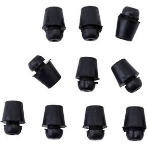 10PCS/Set Rubber Universal Absorber Pads/Bumpers for Car Door Guard from Shock: Quiet Slam Stopper, Stops Cushion Butt | Gasket Protector Stickers, Topes para Puertas de Carro Goma (Black)