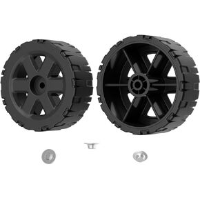 4-inch Black Wheel kit for Igloo Coolers, Fits Igloo 5 Gal Beverage Rollers, Ice Cube 60/70 qt Rollers, Igloo High Strength Coolers Replacement Wheel Parts