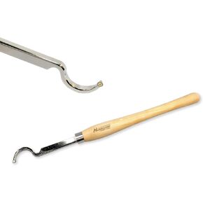Mid-Size Carbide Tipped Curved Hollowing Tool, 2 For Woodturning
