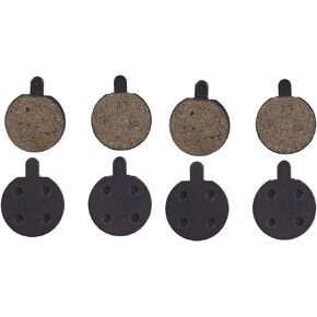 Bike Disc Brake Pads, 4 Pairs Black Resin Semi-Metal Pads Mountain Bike Disc Brake Pads Set