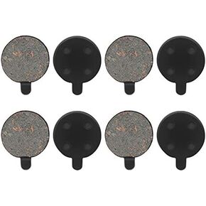 Scooter Brake Pads, Semi-Metal Bike Brake Pads, Bicycle Brake Pads, 4 Pairs Brake Pads for 10in Electric Scooter, 4mm / 0.2in