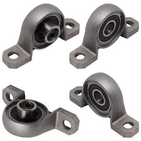 4pcs Mounted Pillow Block Bearings Zinc Alloy Self Aligning Flange Bearing Diameter 10mm/0.39"