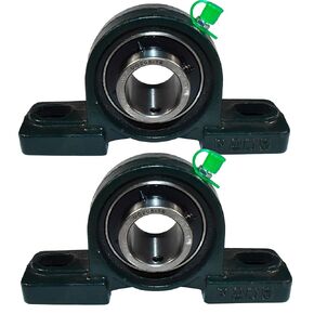 HQRP 4-Pack UCP205-16 2-Bolt Pillow Block Bearing 1-inch Bore, Solid Base, Self-Alignment