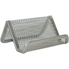 Design International Group Mesh Business Card Holder, Silver (28510)