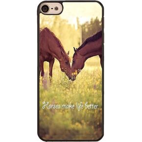 حافظة iPod Touch 6، تصميم على شكل حصان، غطاء حماية من البلاستيك الصلب المقاوم للصدمات لجهاز Apple iPod Touch 6 in Kuwait
