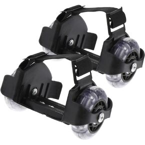 زوج واحد من أحذية التزلج على الجليد بعجلات دوارة متوهجة أحذية تزلج للأطفال بعجلتين وعجلات كعب متوهجة وعجلات مع عجلات أحذية دوارة للأطفال من مادة PVC in Kuwait