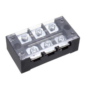 uxcell Dual Rows 3 Positions 600V 45A Cable Barrier Block Terminal Strip TB-4503L