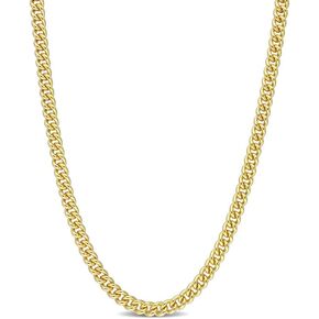 Italian 925 Sterling Silver Curb Link Chain Necklace - for Men or Women - 4.4mm width - Available in Sterling Silver, Yellow Gold Plated Sterling Silver or Rose Gold Plated Sterling Silver - Versatile Lengths: 16in, 18in, 20in, 24in