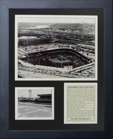 Legends Never Die "مجموعة صور مؤطرة من Cincinnati Reds Crosley Field، مقاس 11 × 14 بوصة، (11318U) in Saudi Arabia