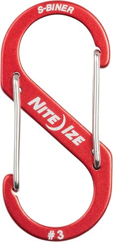 Nite Ize S-Biner Aluminum Dual Carabiner - Size 3 - Red - 5 Count (5 Pack) in Saudi Arabia