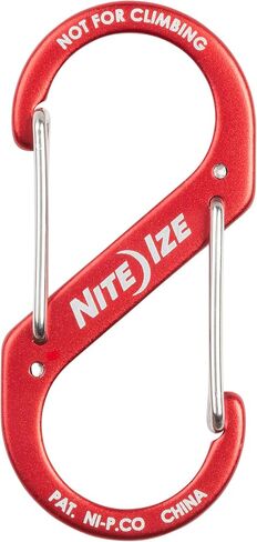 Nite Ize S-Biner Aluminum Dual Carabiner - Size 3 - Red - 5 Count (5 Pack) in Saudi Arabia