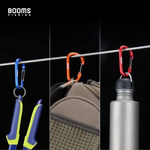 Booms Fishing 8PCS Carabiner Clips، 3in Large Carabiner Keychain، الألومنيوم D Ring Carabiener Clip مع 8PCS Key Rings، CC3 Multi-Use Carabianer تستخدم على نطاق واسع للأنشطة الخارجية، ألوان متنوعة in Kuwait