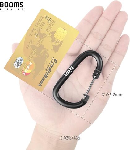 Booms Fishing 8PCS Carabiner Clips، 3in Large Carabiner Keychain، الألومنيوم D Ring Carabiener Clip مع 8PCS Key Rings، CC3 Multi-Use Carabianer تستخدم على نطاق واسع للأنشطة الخارجية، ألوان متنوعة in Kuwait