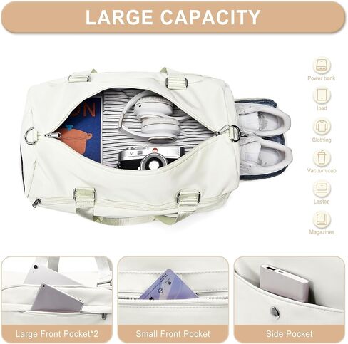 Gym Bag for Women Men, Sport Duffle Bag with Shoe Compartment, Travel Shoulder Bag, Carry on Gym Tote Bag in Saudi Arabia