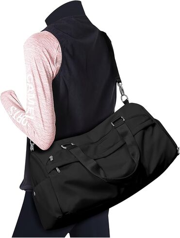 Gym Bag for Women Men, Sport Duffle Bag with Shoe Compartment, Travel Shoulder Bag, Carry on Gym Tote Bag in Saudi Arabia