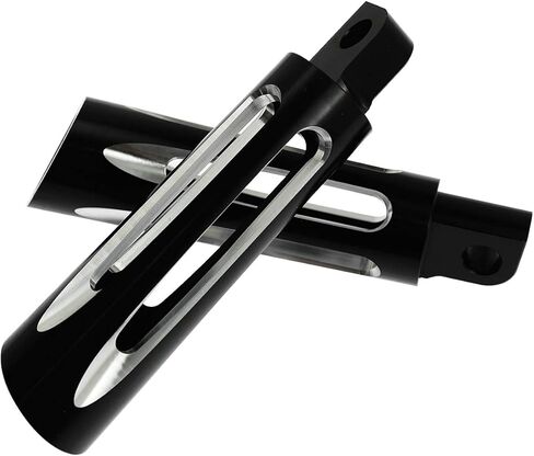 Motorcycle Rear Footpegs CNC Cut Male Mount Foot pegs Footrest Pedals Fit for Harley Sportster Touring Road King Electra Glide Fat bob Dyna (Black) in Saudi Arabia