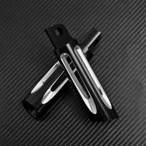 Motorcycle Rear Footpegs CNC Cut Male Mount Foot pegs Footrest Pedals Fit for Harley Sportster Touring Road King Electra Glide Fat bob Dyna (Black) in Saudi Arabia