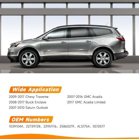 قطعتان من مستشعرات سرعة العجلات ABS متوافقة مع Chevy Traverse/GMC Acadia/Buick Enclave/Saturn Outlook، مستشعر ABS مع حزام سلكي للخلف الخلفي الأيسر والأيمن يستبدل OEM #ALS1754، 22951116 in Kuwait