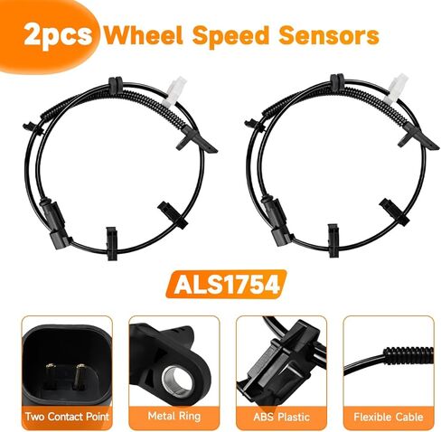 قطعتان من مستشعرات سرعة العجلات ABS متوافقة مع Chevy Traverse/GMC Acadia/Buick Enclave/Saturn Outlook، مستشعر ABS مع حزام سلكي للخلف الخلفي الأيسر والأيمن يستبدل OEM #ALS1754، 22951116 in Kuwait