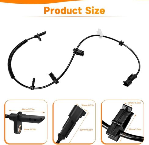 قطعتان من مستشعرات سرعة العجلات ABS متوافقة مع Chevy Traverse/GMC Acadia/Buick Enclave/Saturn Outlook، مستشعر ABS مع حزام سلكي للخلف الخلفي الأيسر والأيمن يستبدل OEM #ALS1754، 22951116 in Kuwait