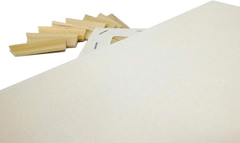 مجموعة 2 قماش فنان مقاس 12 × 16 بوصة من القطن الفارغ والممدد مسبقًا والمزود بجيسو مزدوج in Kuwait