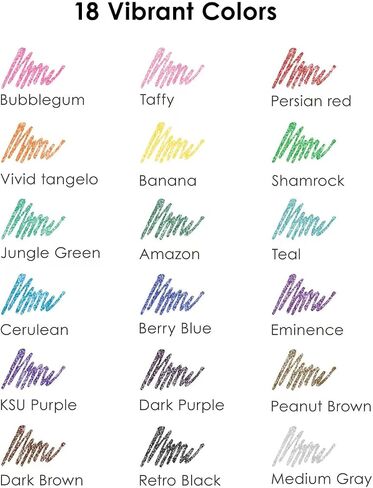 Grabie 18 Color Glitter Gel Pens, Retractable Sparkle Art Pens in Saudi Arabia