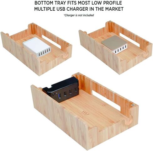 محطة شحن MobileVision Bamboo ومنظم الأجهزة المتعددة إصدار نحيف للهواتف الذكية والأجهزة اللوحية وأجهزة الكمبيوتر المحمولة in Saudi Arabia
