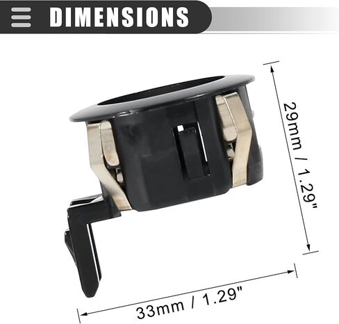 Motoforti ممتص الصدمات الخلفي للسيارة، حامل مستشعر احتياطي، لسيارة Toyota FJ Cruiser 2011-2014، بلاستيك، 89348-33030-C0، أسود، قطعتان in Kuwait