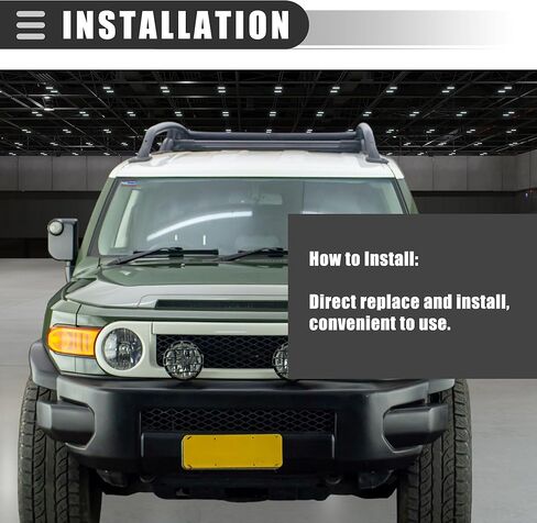 Motoforti ممتص الصدمات الخلفي للسيارة، حامل مستشعر احتياطي، لسيارة Toyota FJ Cruiser 2011-2014، بلاستيك، 89348-33030-C0، أسود، قطعتان in Kuwait