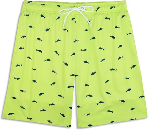 MILANKERR Mens Bathing Suits Mens Swim Trunks 7 inch Inseam surf Trunks Men with Compression Liner Size 32 34 Sharp Green Fish Size Medium in Saudi Arabia