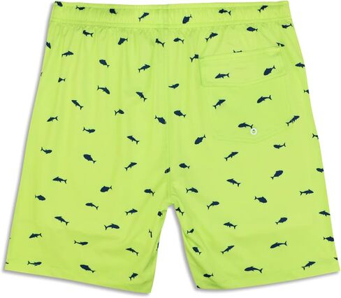 MILANKERR Mens Bathing Suits Mens Swim Trunks 7 inch Inseam surf Trunks Men with Compression Liner Size 32 34 Sharp Green Fish Size Medium in Saudi Arabia