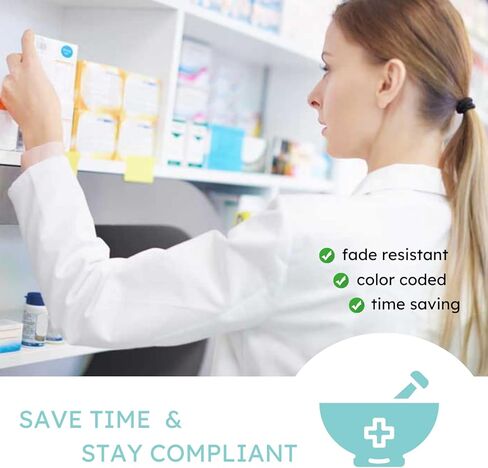 The Organized Pharmacy Expiration Dates Stickers System - See. Pull. Done. 5 Year Supply - 480 Color Coded Pharmacy Inventory, Chemistry & Food Expiration Date Management Labels Stickers (2025-2029) in Saudi Arabia