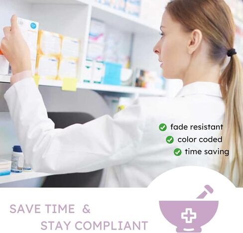 The Organized Pharmacy Expiration Dates Stickers System - See. Pull. Done. 5 Year Supply - 480 Color Coded Pharmacy Inventory, Chemistry & Food Expiration Date Management Labels Stickers (2025-2029) in Saudi Arabia