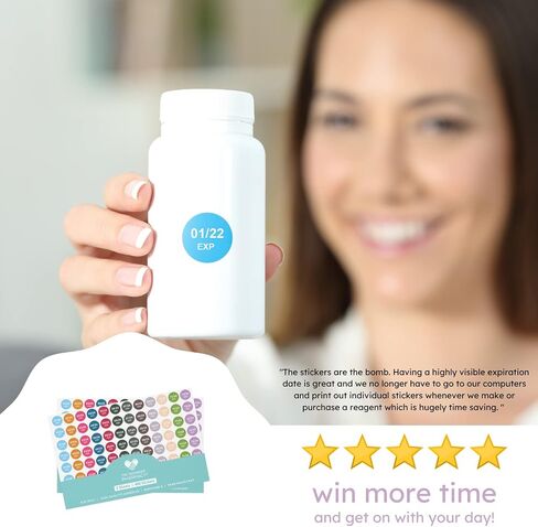 The Organized Pharmacy Expiration Dates Stickers System - See. Pull. Done. 5 Year Supply - 480 Color Coded Pharmacy Inventory, Chemistry & Food Expiration Date Management Labels Stickers (2025-2029) in Saudi Arabia