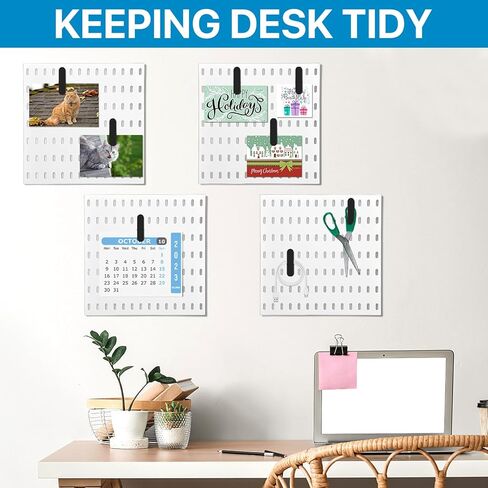 20 قطعة من مشابك إكسسوارات بيجبورد، خطافات بيجبورد معدنية لأدوات التعليق، منظم حائط مرفق بيجبورد لصور البطاقات البريدية، أعمال المطبخ والحمام وغرفة المعيشة (أبيض) in Kuwait