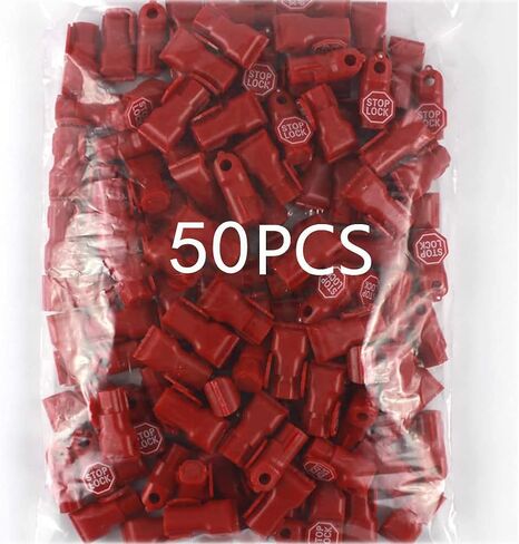 Peg Hook Stop Lock 6mm Plastic Red Security Lock ,Retail Shop Anti-Theft Display (50 Pcs) in Saudi Arabia