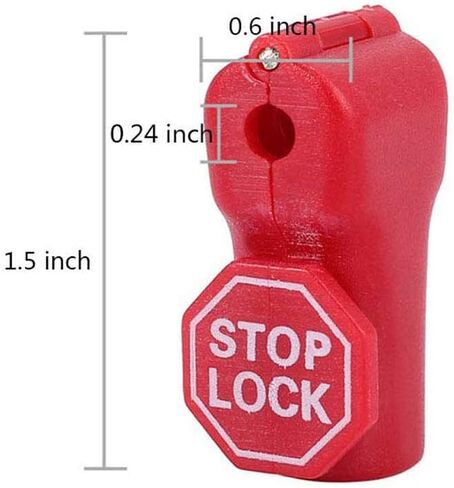 Peg Hook Stop Lock 6mm Plastic Red Security Lock ,Retail Shop Anti-Theft Display (50 Pcs) in Saudi Arabia