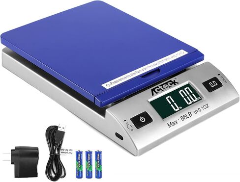 مقياس بريدي وشحن رقمي 86LBx0.1OZ مع بطاريات ومحول تيار متردد (A-DS86 أزرق) in Kuwait