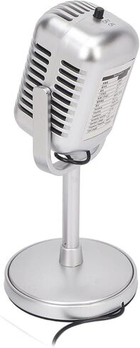 ميكروفون سلكي 3.5 مم من EBTOOLS، ميكروفون صوتي متعدد الاتجاهات، ميكروفونات غناء كاريوكي للألعاب، مفتاح تشغيل وإيقاف، لأجهزة الكمبيوتر المكتبية والكمبيوتر المحمول، فضي in Kuwait