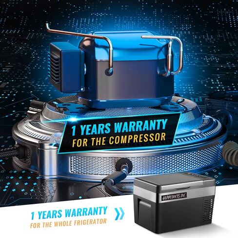 منتجات AA ثلاجة سيارة 26 لتر/25 لتر، ثلاجة محمولة مع سلك تيار مستمر 12/24 فولت ومحول تيار متردد 100-240 فولت للشاحنة ورحلة التخييم والمنزل - 7.6 درجة فهرنهايت ~ 50 درجة فهرنهايت أسود in Kuwait