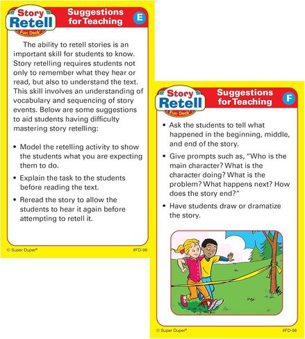 Super Duper Publications | Story Retell Comprehension Fun Deck | Auditory Memory and Listening Skills Flash Cards | Educational Learning Materials for Children in Saudi Arabia